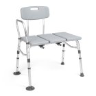 Vanová lavice s opěrkou BathTim, nastavitelná výška, odolný PVC materiál, bezpečné pryžové přísavky, ergonomický design
