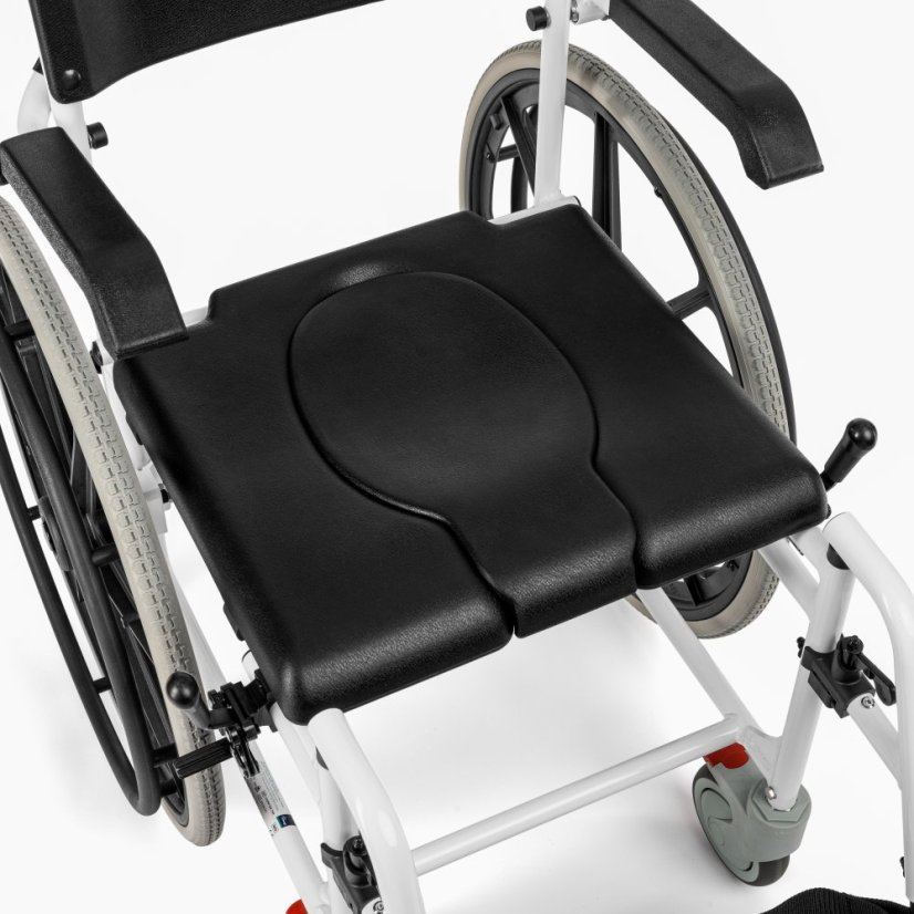 Sedátko Toaletního a sprchového vozíku COMPLEX-TIM, komfortní PU materiál, ergonomické tvarování pro pohodlné použití