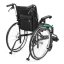 Zadní pohled na invalidní vozík ACTIV-TIM, brzdy pro doprovod, velká plná kola, sklopná opěrka