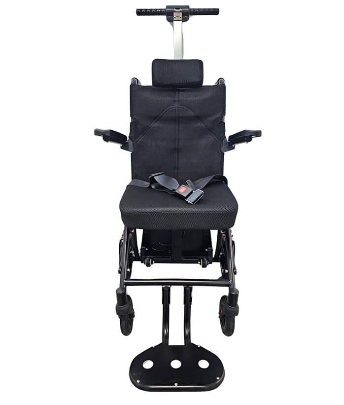 Pásový Schodolez Optimus HLD07, přední pohled, oddělitelný transportní vozík, kompaktní a lehký design