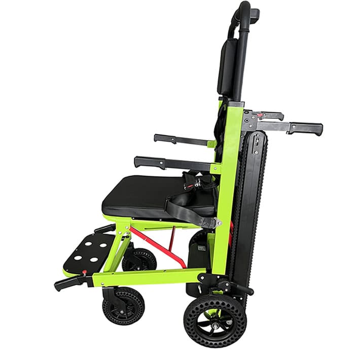 Pásový schodolez OPTIMUS HLD01, boční pohled z druhé strany, ergonomický design, pohodlný sedák