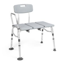 Vanová lavice s opěrkou BathTim, nastavitelná výška, odolný PVC materiál, bezpečné pryžové přísavky, ergonomický design