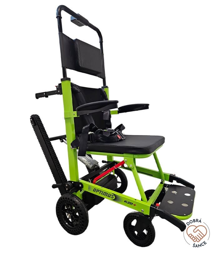 Pásový schodolez OPTIMUS HLD01+, elektrické ovládání pásů, nosnost 180 kg, funkce transportního vozíku