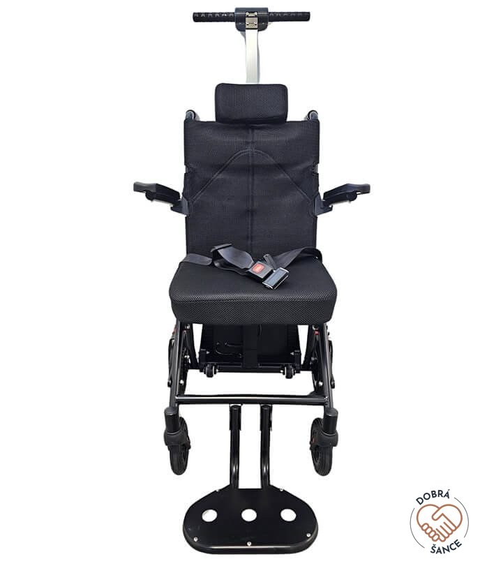 Pásový Schodolez Optimus HLD07, přední pohled, oddělitelný transportní vozík, kompaktní a lehký design