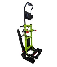 Pásový Schodolez OPTIMUS HLD02+ s upevněním invalidního vozíku, zelená barva, nosnost 200 kg, elektrické ovládání pásů